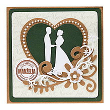 Papiernictvo - P310 - Ručne vyrobený svadobný pozdrav - Mladomanželia - 15984153_