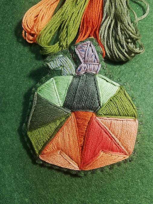 Brošne - Brošňa - tekvička geometrická   - 15984423_