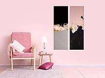 Obrazy - Pink-black-grey abstract set - 15983449_