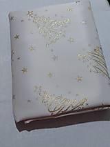 Úžitkový textil - Smotanový Vianočný obrus s teflónovou úpravou - 15982490_