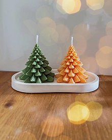 Sviečky - Sójová sviečka - Vianočný stromček - 15983679_