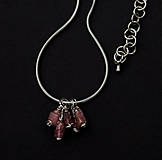 Náhrdelníky - Ružový turmalín, minimalistický náhrdelník, oceľ 316 L - 15981544_