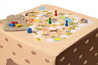Hračky - Hracia kocka - Ako išlo vajce na vandrovku, molitanová taburetka s vreckom - 15981704_