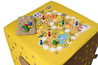 Hračky - Hracia kocka - Tri prasiatka, molitanová taburetka s vreckom - 15981868_