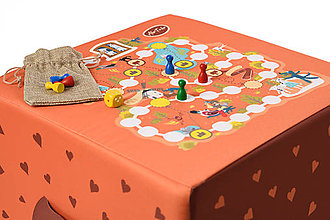 Hračky - Hracia kocka - Vlk a sedem kozliatok, molitanová taburetka s vreckom - 15981897_