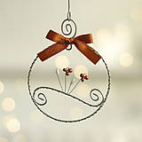 Dekorácie - vianočné ozdôbky z pozinkovaného drôtu (zvonček) - 15985118_