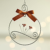 Dekorácie - vianočné ozdôbky z pozinkovaného drôtu (zvonček) - 15985120_