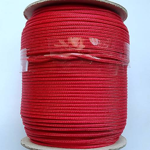 Šnúra PES 1,4mm-okrúhla-1m (červená tmavá)