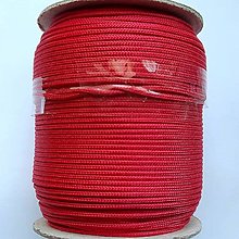 Galantéria - Šnúra PES 1,4mm-okrúhla-1m (červená tmavá) - 15988226_