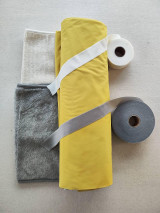 Textil - VLNIENKA Softshell žltý horčicový na fusak, nepadaciu deku, rukávnik, capačky, rukavice, - 15985115_