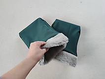 Textil - VLNIENKA Softshell zelený na fusak, nepadaciu deku, rukávnik, capačky, rukavice, - 15985128_