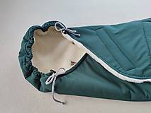 Textil - VLNIENKA Softshell zelený na fusak, nepadaciu deku, rukávnik, capačky, rukavice, - 15985129_