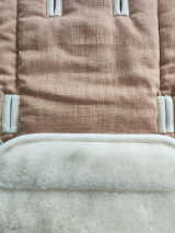 Detský textil - Podložka do Zopa Move Cross 100% Merino top super wash Natural100% ľan Powder Pink - 15986833_