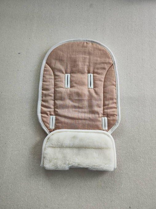 Detský textil - Podložka do Zopa Move Cross 100% Merino top super wash Natural100% ľan Powder Pink - 15986835_
