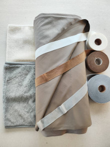 Textil - VLNIENKA Softshell béžový na fusak, nepadaciu deku, rukávnik, capačky, rukavice, - 15985161_