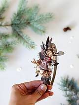 Ozdoby do vlasov - Vianočná čelenka "vôňa medovníkov" - hnedoivory - 15985636_