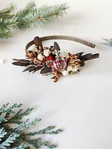 Ozdoby do vlasov - Vianočná čelenka "vôňa medovníkov" - hnedoivory - 15985641_