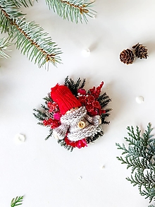 Brošne - Vianočná brošnička "úsmev ako dar" - 15985614_
