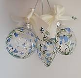 Dekorácie - Vianočné ozdoby číre modré - 15986649_