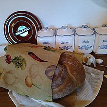 Príbory, varešky, pomôcky - Voskoľanový obal na chlieb 28x 35 cm - 15990415_