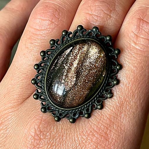 ZĽAVA 55% Vintage Bronze Ring / Vintage prsteň P101