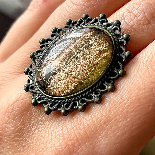 ZĽAVA 55% Vintage Bronze Ring / Vintage prsteň P101