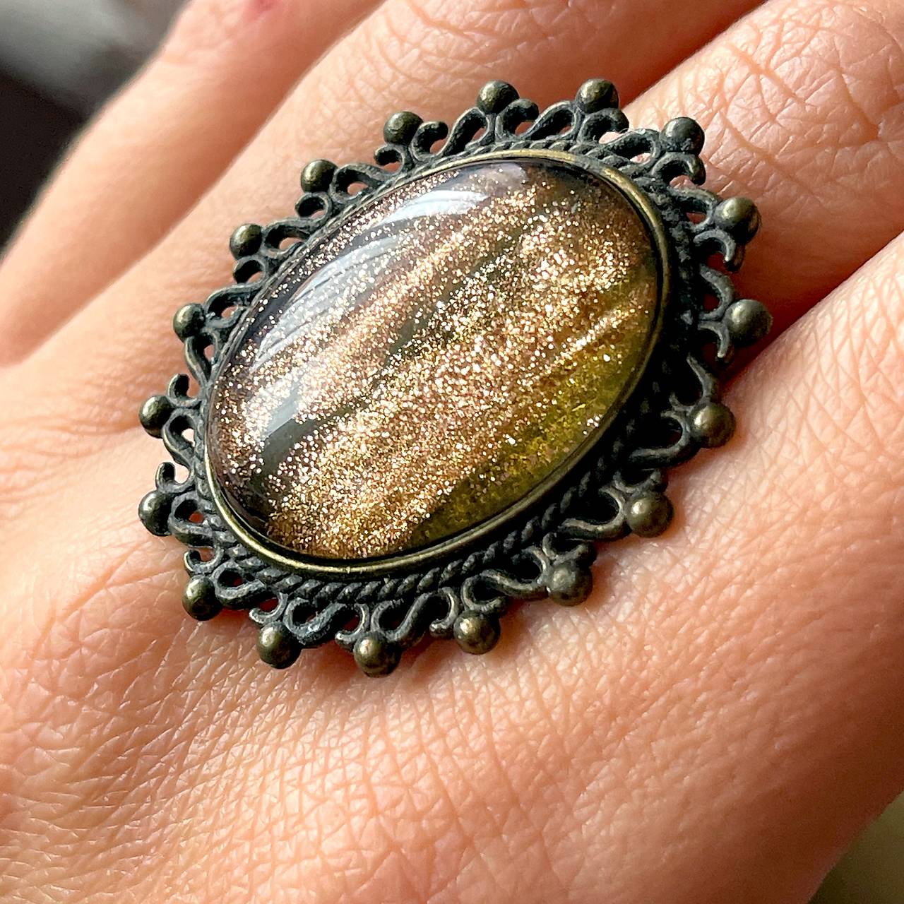 ZĽAVA 55% Vintage Bronze Ring / Vintage prsteň P101