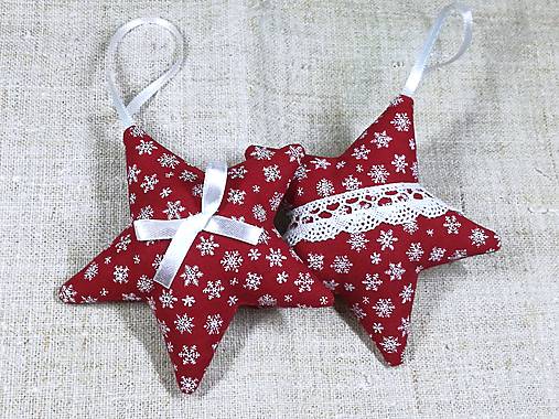 Dekorácie - Vianočné ozdoby zasnežené.. (hviezda -11 cm) - 15988852_