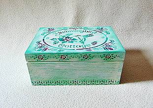 Úložné priestory & Organizácia - Drevená vintage krabička - 15989313_