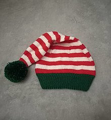 Čiapky, čelenky, klobúky - Vianočná čiapka na vianočné fotenie - 15990701_