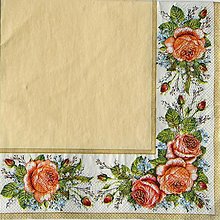 Papier - Bordúra s ružičkami - 15988385_