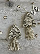 Dekorácie - vianočné ozdoby  stromčeky - 15990691_