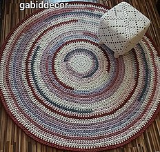 Úžitkový textil - Handmade okrúhly koberček z kvalitných šnúr - 15991652_