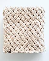 Detský textil - Ručne pletená puffy deka - 15991954_
