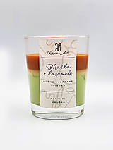 Sviečky - Hruška v karameli - sójová sviečka troch vôní v skle s dreveným knôtom, 230 ml - 15992042_