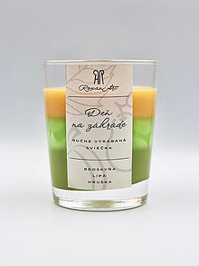 Sviečky - Deň na záhrade- sójová sviečka troch vôní v skle s dreveným knôtom, 230 ml - 15992020_