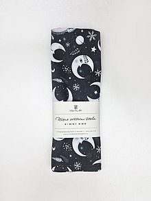 Úžitkový textil - Obrus behúň Zimná noc (tmavomodrý), 145 x 30 cm - 15992970_