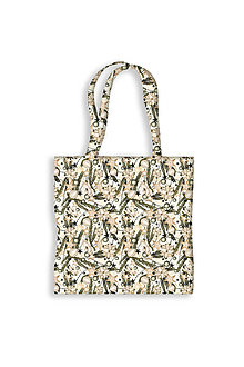 Nákupné tašky - Bavlnená taška Vianočná hviezda (béžovo-zelená) 42 x 45 cm - 15993011_
