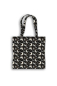 Nákupné tašky - Bavlnená taška Zimná noc (tmavohnedá) 42 x 45 cm - 15993060_