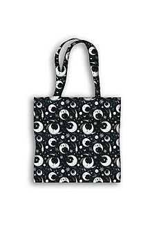 Nákupné tašky - Bavlnená taška Zimná noc (tmavomodrá) 42 x 45 cm - 15993071_