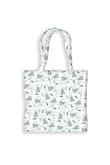 Nákupné tašky - Bavlnená taška Snový anjel (bielo-modrá) 42 x 45 cm - 15993099_