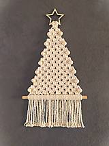 Dekorácie - Makramé vianočný stromček - 15991255_