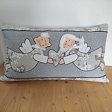 Úžitkový textil - Vankúš s anjelským párom  (Vankúš s anjelským párom) - 15993780_