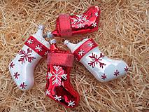 Dekorácie - Vianočné čižmičky - 15993998_