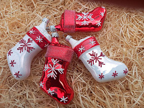 Dekorácie - Vianočné čižmičky - 15993995_