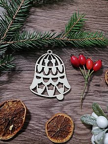 Polotovary - Vianočný zvonček z dreva - 15996156_