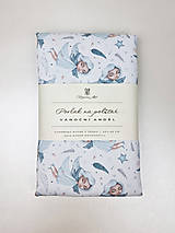 Úžitkový textil - Povlak na vankúš Snový anjel (bielo-modrý), 40 x 40 cm - 15994308_