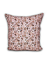 Úžitkový textil - Dekoračný vankúš Vianočné koláčiky (ružový), 40 x 40 cm - 15994353_