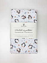 Úžitkový textil - Dekoračný vankúš Veselí tučniaci (bielo-modrý), 40 x 40 cm - 15994417_