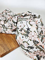 Úžitkový textil - Sada 2 bavlnených utierok Vianočná hviezda (béžovo-zelená a béžová) - 15994788_